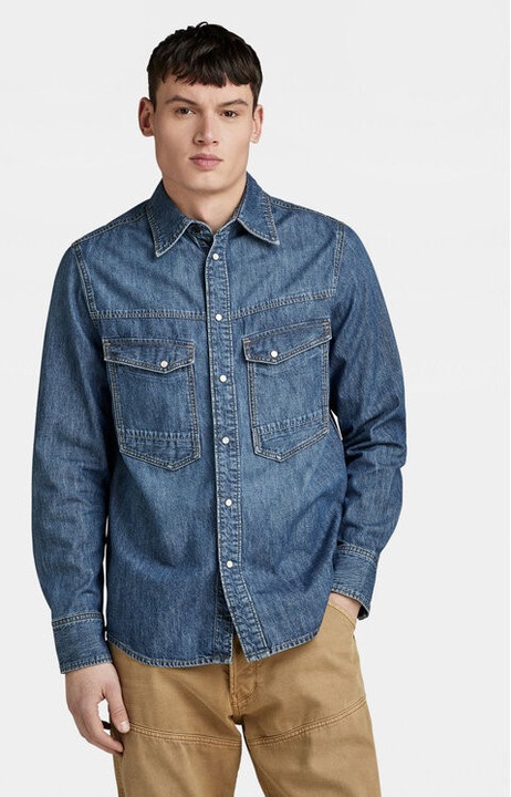 Férfi ing, G Star Raw, 303805012, Pamut, Kék, Kék
