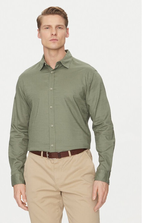 Férfi ing, Jack and Jones, 304801419, Pamut, Zöld, Zöld