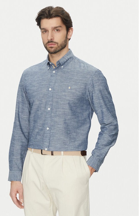 Férfi ing, Jack and Jones, 304780462, Pamut/Pamut, Kék, Kék