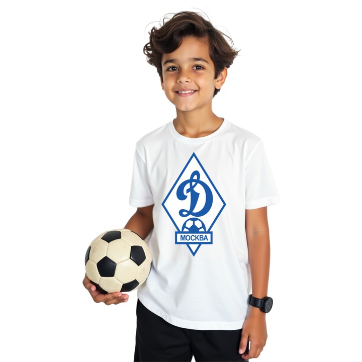 Tricou Sportiv copii FC Dinamo Moscova, Alb