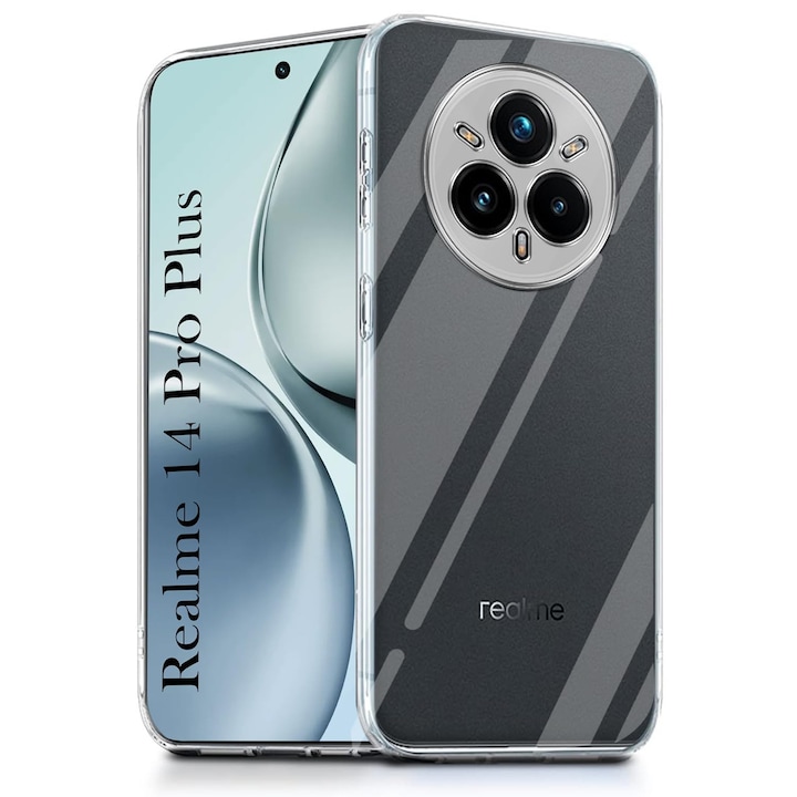 Калъф за Realme 14 Pro+ Plus Anti-Shock 1.5 мм със защита на стъклата Transparent
