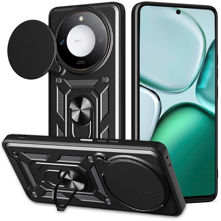 Кейс за Honor X9c Smart, S51, полиуретан, черен