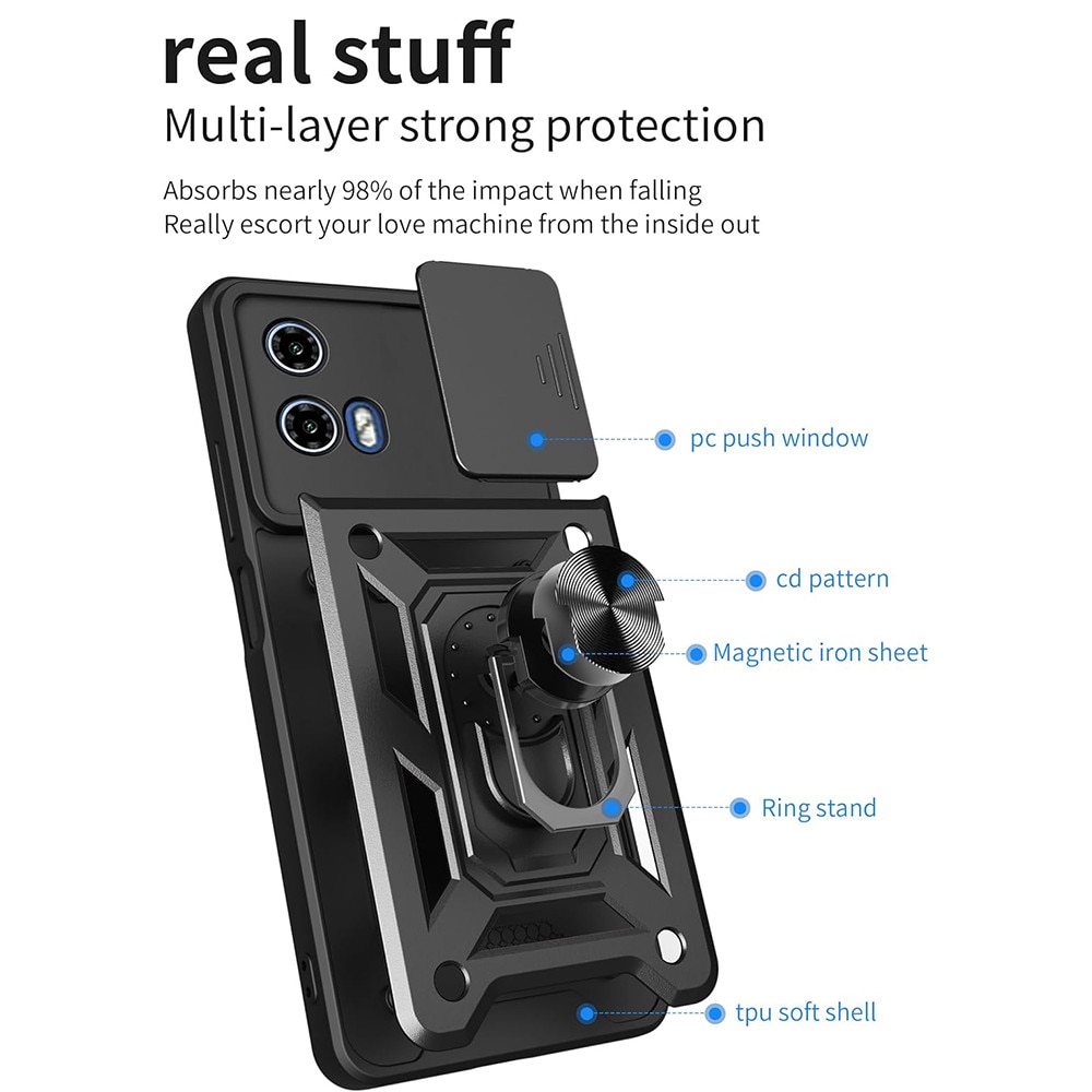 Husa pentru Motorola Moto G71 5G - Techsuit CamShield Series - Black