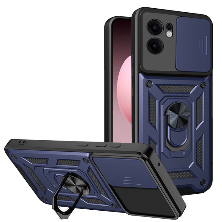 Калъф за Oppo Reno13 F 4G / Reno13 F 5G / Reno13 FS 5G - Techsuit CamShield Series - син