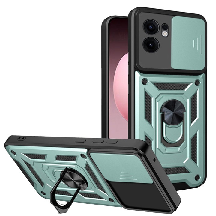 Калъф за Oppo Reno13 F 4G / Reno13 F 5G / Reno13 FS 5G - Techsuit CamShield Series - зелен
