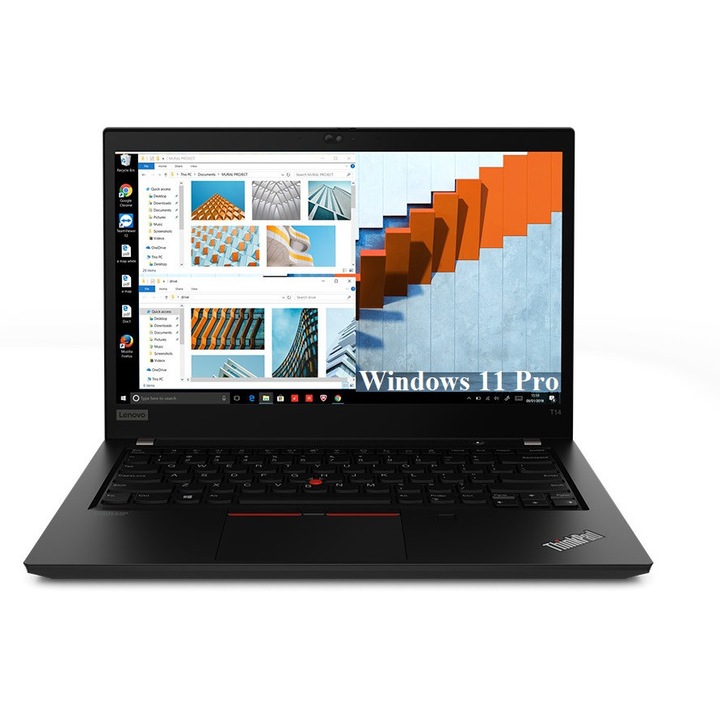 Lenovo ThinkPad T14 G1 Intel Laptop, 14" FHD IPS, Intel Core i5-10310U, 16 GB DDR4, 512 GB SSD m2 PCIe, Intel UHD Graphics, Windows 11 Pro, 1.55 kg Fekete