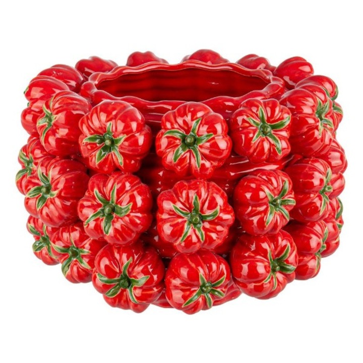 Vaza flori ceramica rosie verde Gazpacho 33,5x32x22h