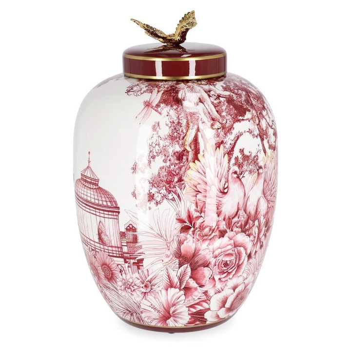 Vaza flori portelan multicolor Zhen 23x32 cm