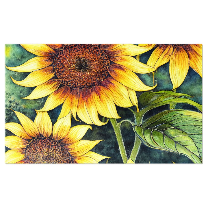 Tablou Canvas: Seminte de floarea soarelui - Stralucirea zilei intr-un tablou cu floarea soarelui 140x90CM