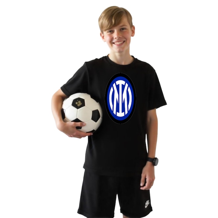 Tricou Sportiv copii Internazionale Milano, Negru