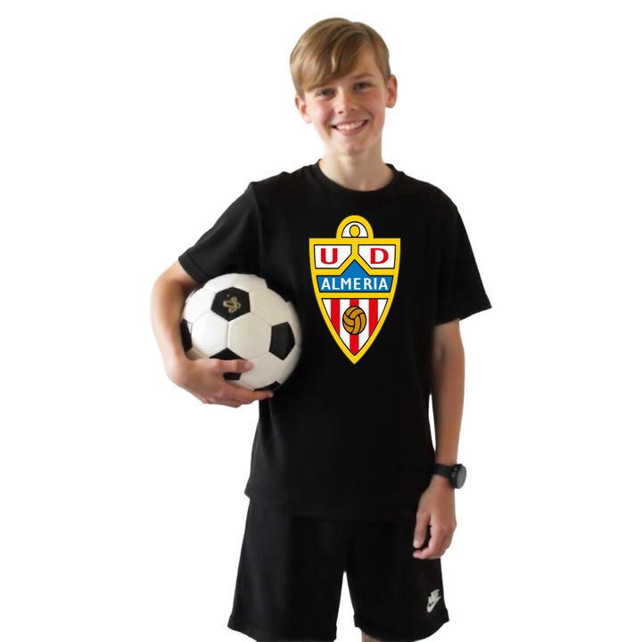 Tricou Sportiv copii UD Almeria, Negru