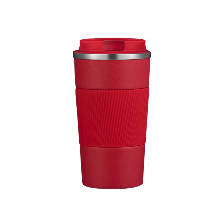Rozsdamentes acél termosz bögre, szivárgásmentes fedél, hideg és meleg italokhoz, 450ml