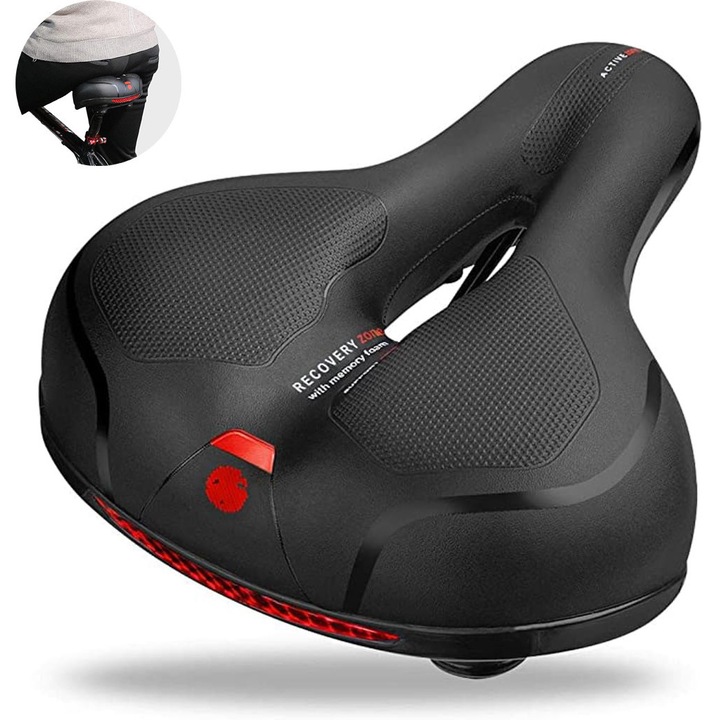 Седалка за велосипед Enforose, с мемори пяна, водоустойчива, ергономичен дизайн, универсален монтаж