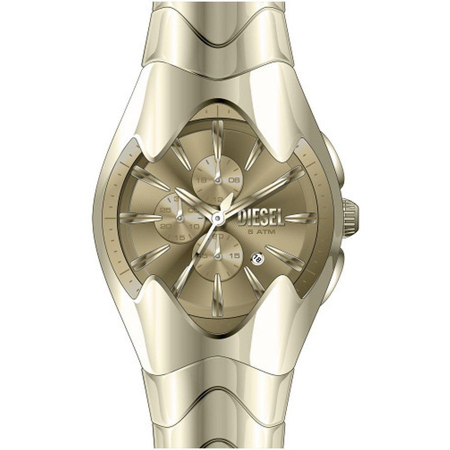 Ceas barbati Diesel Mercurial DZ4681, aur, 22mm, rezistent la apa