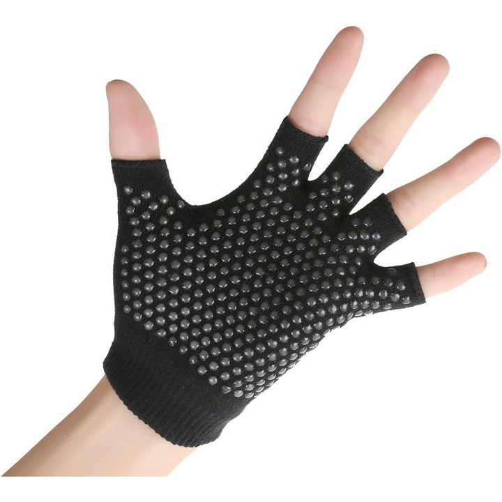 Manusi de antrenament Enforose, design cu degete taiate, grip din gel de cauciuc antiderapant, unisex, marime unica