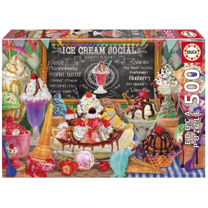 Пъзел, Educa, Магазин за сладолед, 500 части
