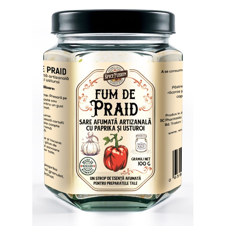 Sare condimentata Fum de Praid 100gr, Afumata natural, Ingrediente de calitate