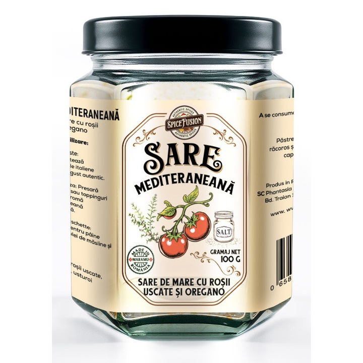 Sare condimentata Mediteraneana 100 gr, Ingrediente 100% naturale, Arome proaspete si echilibrate