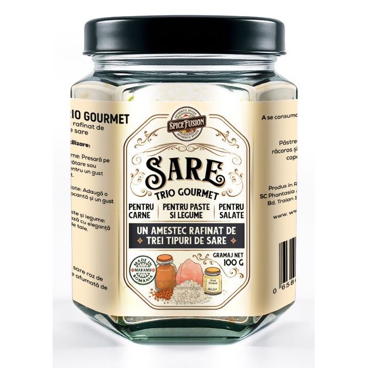 Sare condimentata Trio Gourmet 100gr, Ingrediente 100% naturale, Amestec echilibrat