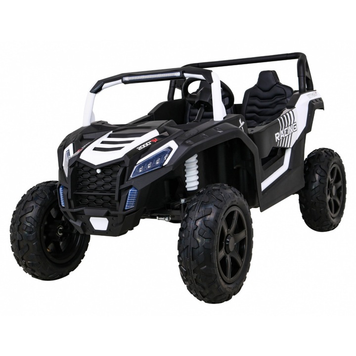 Masinuta Ramiz Buggy ATV Strong Racing alb 130x92x82cm 180W 24V