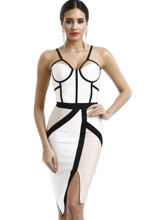 Regina's Desire Kifinomult és Különleges Vonalvezetésű Alakformáló Bandage Ruha, M