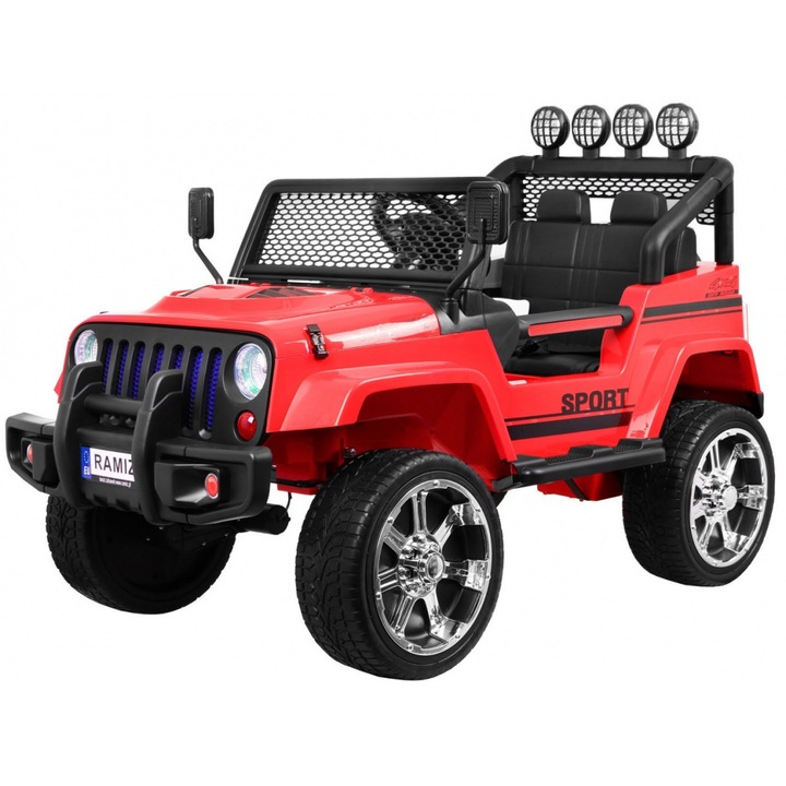 Кола за деца Ramiz Jeep Raptor Drifter 4x4, червен, 123x67x78 см