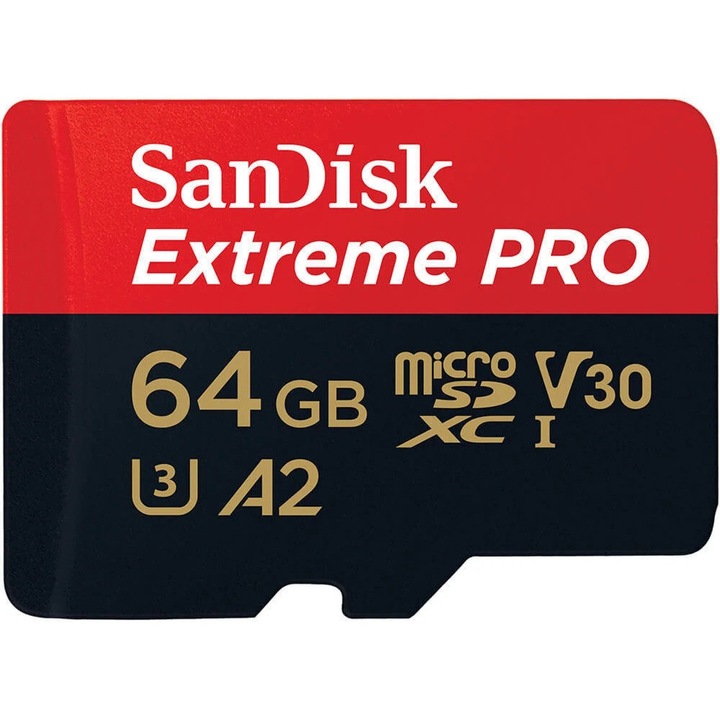 Карта памет Micro SDXC, Extreme Pro 64GB, 200MB/s, Клас 3