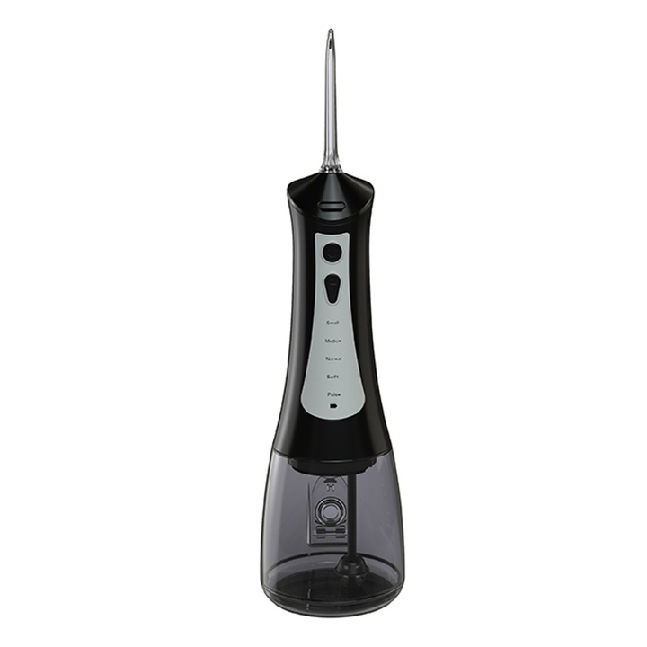 Irigator Lafe CleanPRO Black, 5 moduri de functionare, cu 6 rezerve diferite, negru