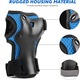 Set de Protectie BOMSTOM® Genunchiere, Cotiere, Aparatori Incheietura, Marimea S, pentru Copii, Potrivit pentru Sport, Ciclism, Role, Trotineta, SkateBoard, Aparatorare Bicicleta, Mansete cu Arici, Echipament Sport Reglabil, Negru/Albastru