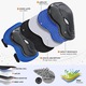 Set de Protectie BOMSTOM® Genunchiere, Cotiere, Aparatori Incheietura, Marimea S, pentru Copii, Potrivit pentru Sport, Ciclism, Role, Trotineta, SkateBoard, Aparatorare Bicicleta, Mansete cu Arici, Echipament Sport Reglabil, Negru/Albastru