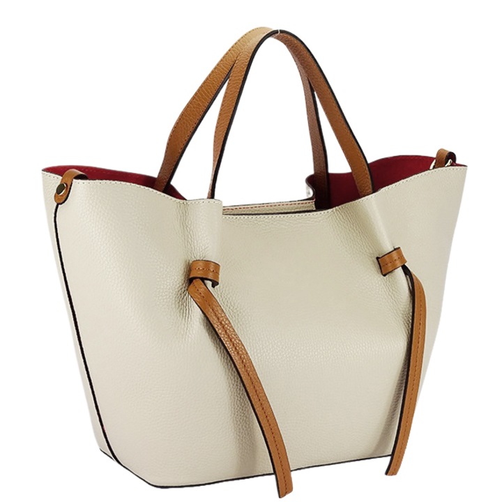 Bézs valódi bőr táska B-1782 132 Bézs