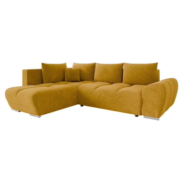 Coltar rabatabil Brapko Stanga, MIRJAN 24, galben, 183x290x85 cm