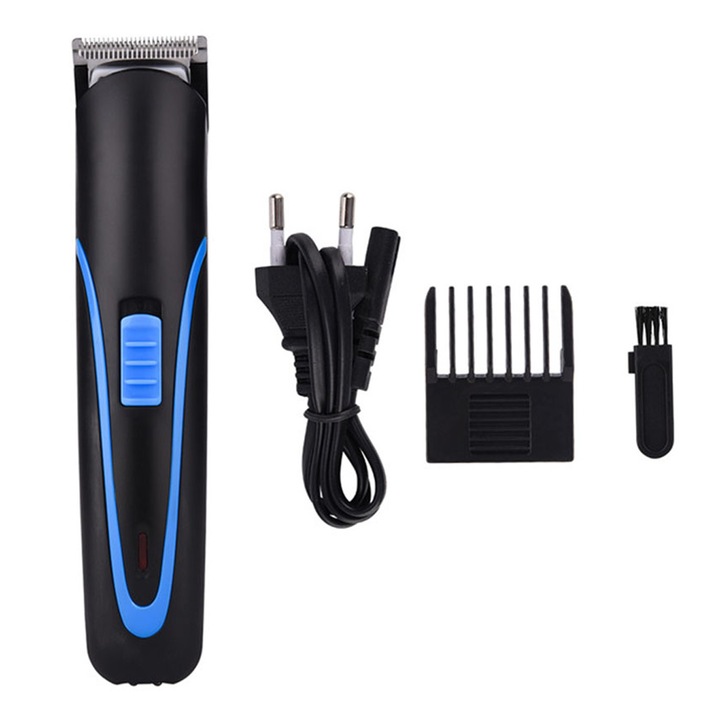 Aparat de tuns Zeaicos, electric, portabil, reincarcabil, albastru, standard european, 30 minute utilizare