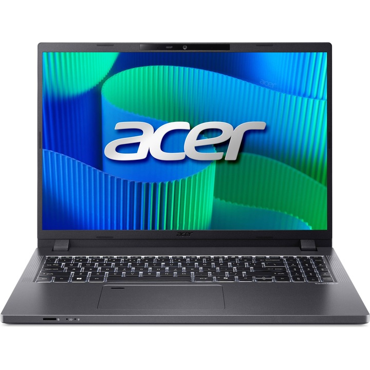 Лаптоп Acer TravelMate P2 P216-51-G2-TCO-51MV с Intel Core i5-1334U (0.9/4.6GHz, 12M), 32 GB, 1TB SATA 5400rpm, 128 GB M.2 NVMe SSD, Intel Iris Xe Graphics, Windows 11 Professional 64-битов EDU only, Графит
