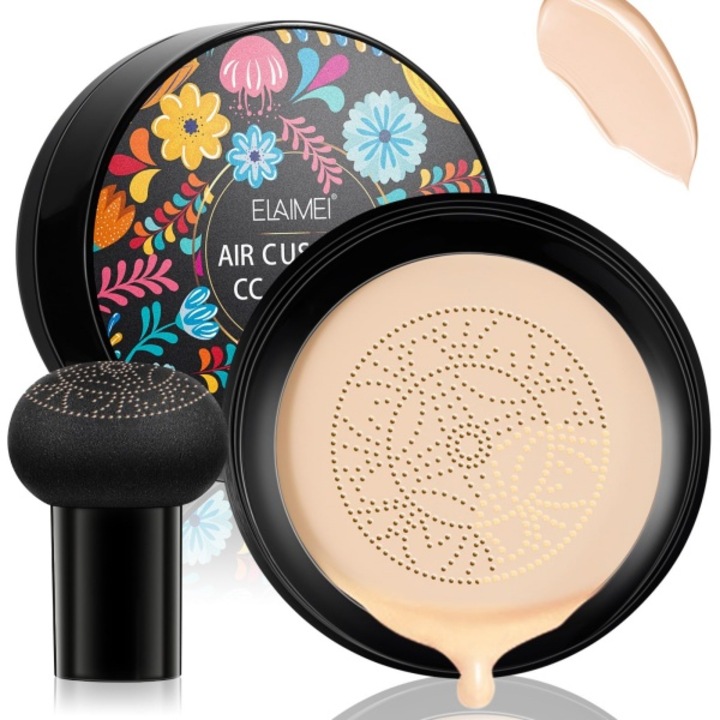 CC Cream cu Efect de Matifiere si Acoperire Naturala, Elaimei Air Cushion, Natural Color, 15 g