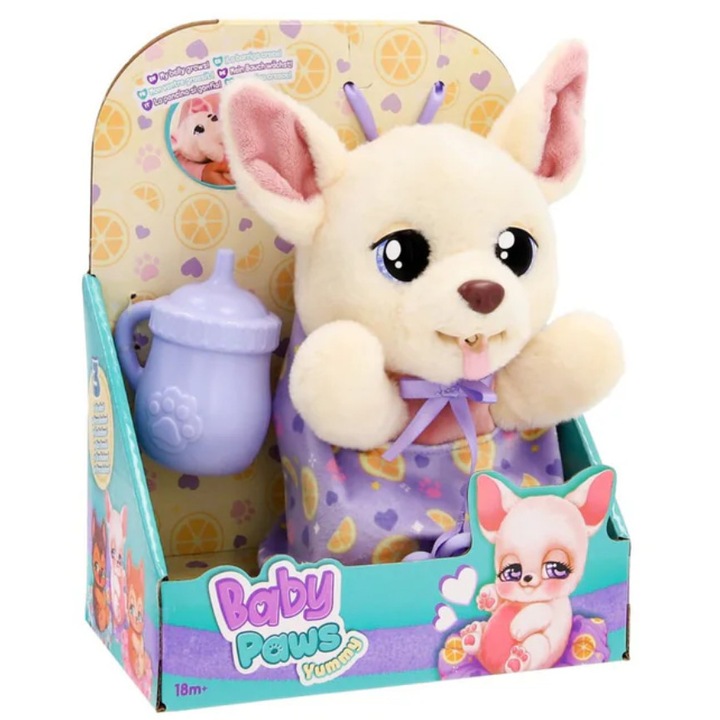 Jucărie de plus, Baby Paws, Yummy Chihuahua, multicolor, 17, 5 cm
