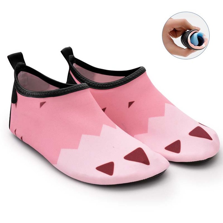 Pantofi de plaja si pantofi de apa, femei, marimea 40-41, model pentru cupluri - Material cu uscare rapida, ultrausoare si respirabile, talpa antiderapanta, potrivite pentru bronzat si scufundari, design modern