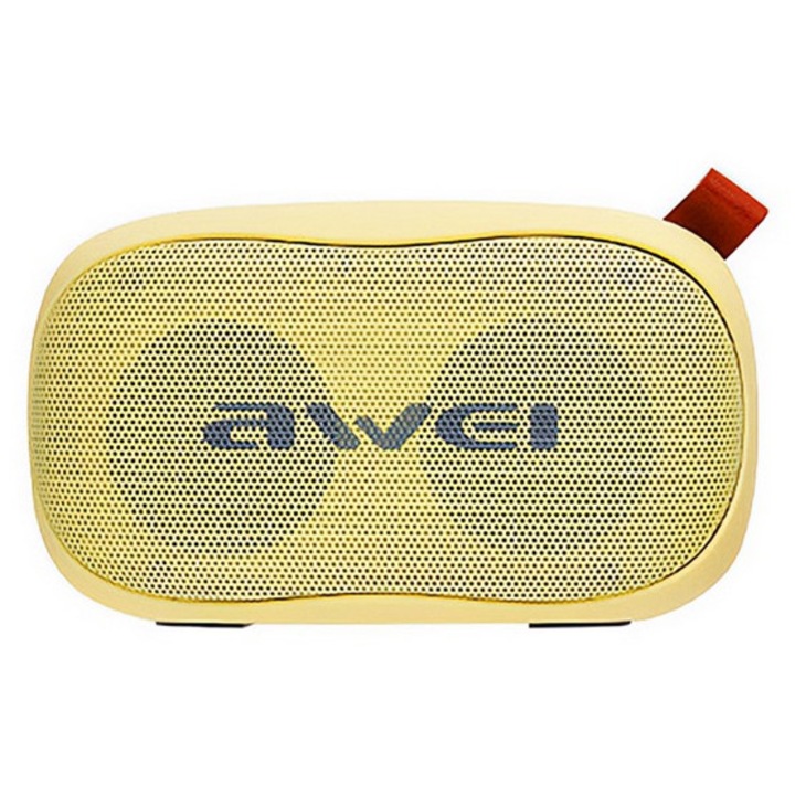 Awei y900 bluetooth hordozható hangszóró, v4.2, 1200mah belső akku, 3.5mm jack, microsd, usb, citromsárga