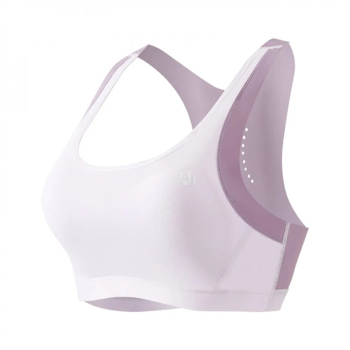 Wisolt női sportmelltartó, U modell, puha tartás, lila, Mályvaszín