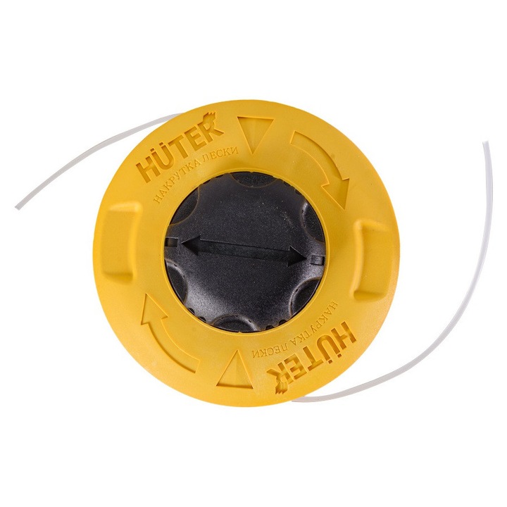 Tambur motocoasa automat galben cu buton negru, M10 pas 1.25, Huter GTH Easy Load