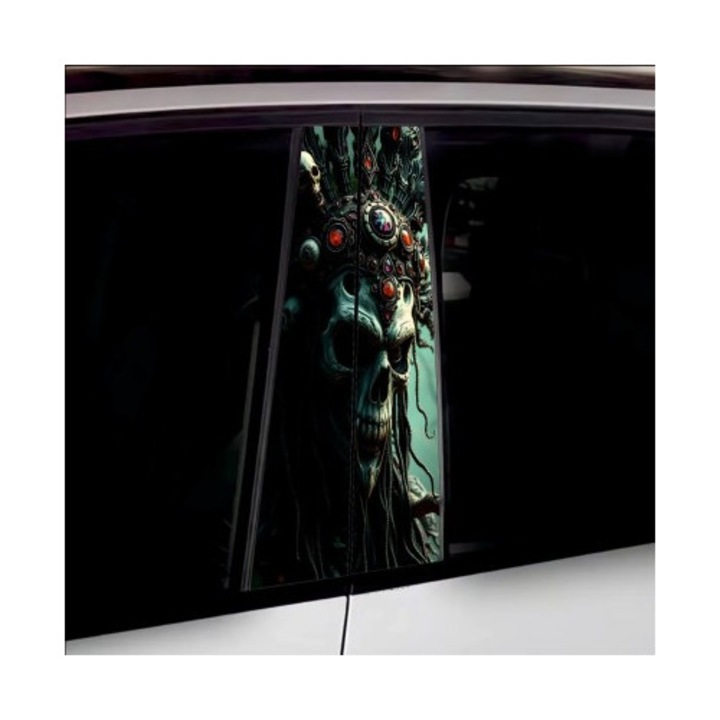 Set 2 stickere decorative pentru stalpii usilor, print autoadeziv de inalta rezolutie, dimensine 2 buc x 50 x 22 cm