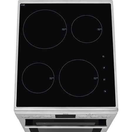 Aragaz mixt AEG CIB56400BX, Plita inductie, Cuptor electric, Plus Steam, Grill, Ghidaje telescopice, Clasa A, 50 cm, Inox antiamprenta