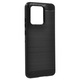 Husă de telefon mobil din silicon Gigapack, rezistentă la șocuri, colț cu pernă de aer, periat, model carbon, negru, compatibilă: Motorola Edge 50 Neo 5G, XT2409