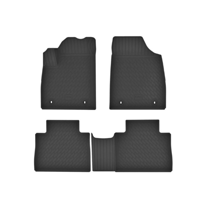 Covoare cauciuc tavita idealSTORE compatibile MG HS I Facelift 2020-> Material cauciucat premium, Suprafata antiaderenta, Bordura inalta de aproximativ 2,5cm