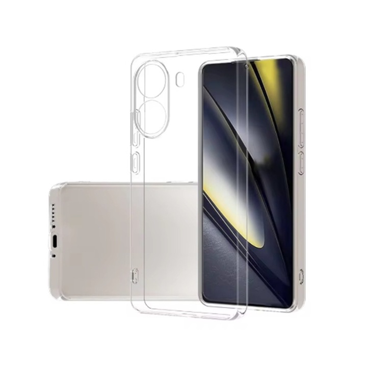 Кейс за телефон, съвместим с телефон Xiaomi Poco X7 Pro 5G - прозрачен силиконов калъф за гръб