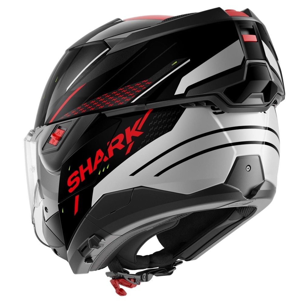 Casca flip-up Shark Oxo Rydger negru/rosu/alb marime M - eMAG.ro