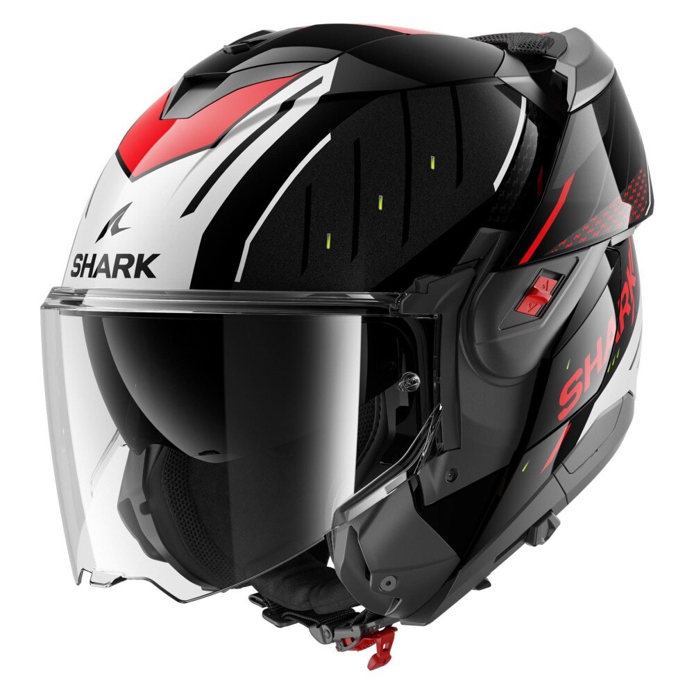 Casca flip-up Shark Oxo Rydger negru/rosu/alb marime M - eMAG.ro