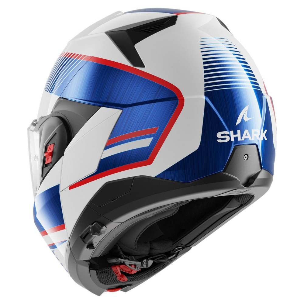 H&O × TheArth SC WING TOP SHARK 50 SHARK OXO Sikter White-Chrome-Blue WUB - Modular helmet