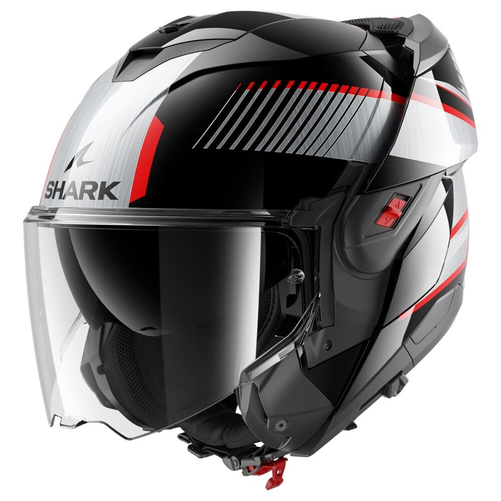 Casca flip-up Shark Oxo Sikter negru/rosu/gri marime S - eMAG.ro