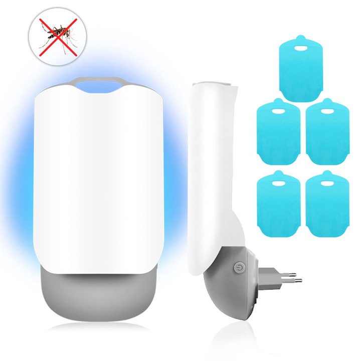 Capcana pentru tantari, protectie impotriva insectelor/tantarilor/eliminare tantari, ultravioleta 365-395nm, potrivita pentru dormitor, sufragerie, orice loc necesar in casa, culoare alba